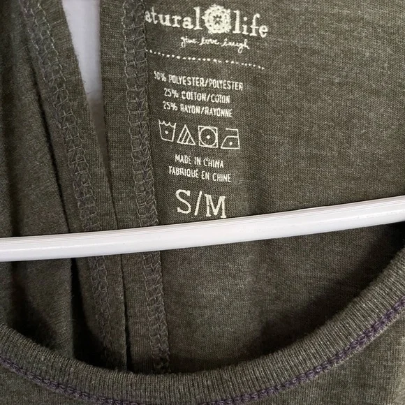 Natural Life Peace Green Romper Jumpsuit S/M Jumpsuit Hippie Boho - Picture 2 of 4